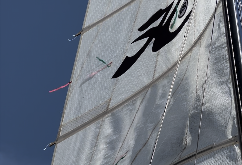 Pennon de voile illustrant l'indicateur simple
